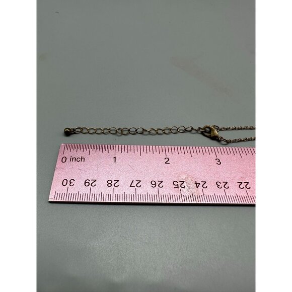 3/$30 Sunburst Pendant Necklace Gold Green Boho Geometric Link Statement 18" - Picture 7 of 10